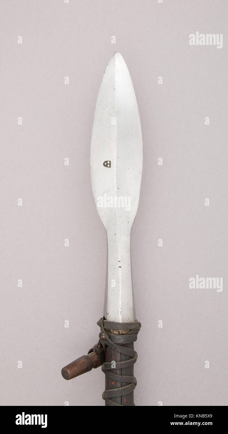 This ancient boar spear with a long shaft and sharp point was used for ...