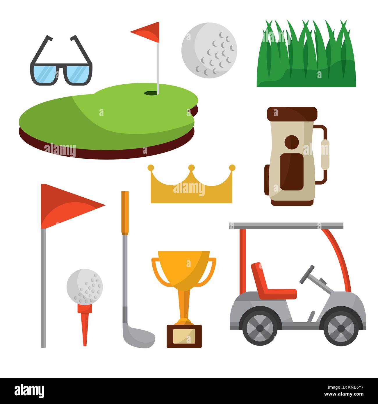 set of golf club equipment sport Stock Vector Image & Art Alamy