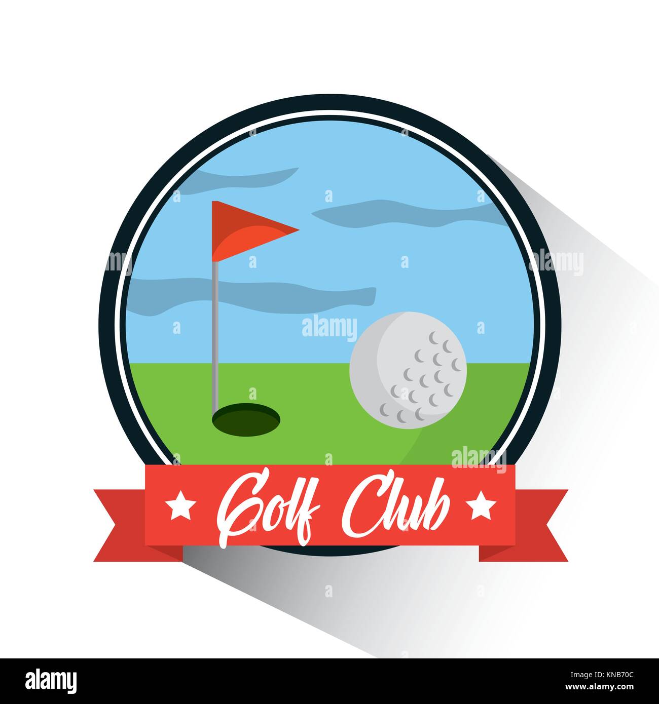 golf club ball hole flag banner emblem Stock Vector Image & Art Alamy