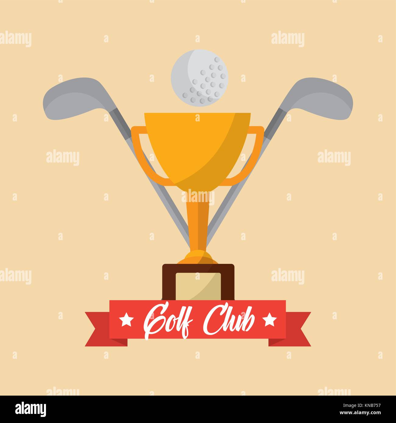 golf club ball trophy clubs cross banner Stock Vector Image & Art Alamy