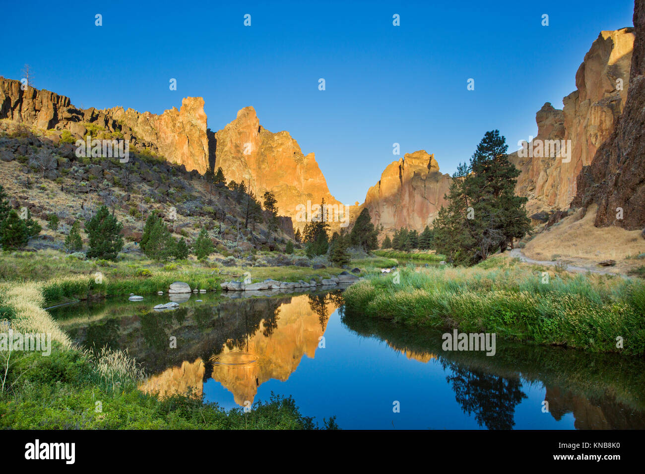 Smith Rock State Park, Redmond, Or Stock Photo