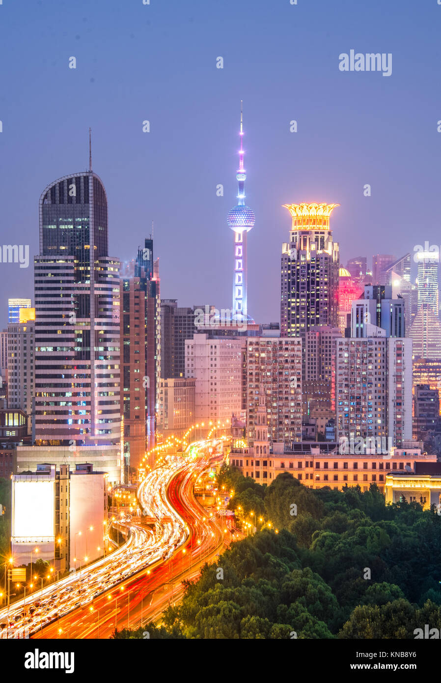 Night illuminated shanghai traffic road hi-res stock photography and ...