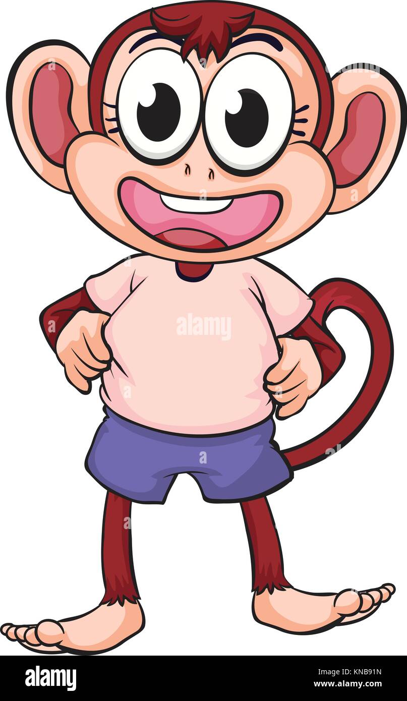 Illustration of a smiling monkey on a white background Stock Vector Image & Art - Alamy Illustration of a smiling monkey on a white background Stock Vector Image & Art - Alamy