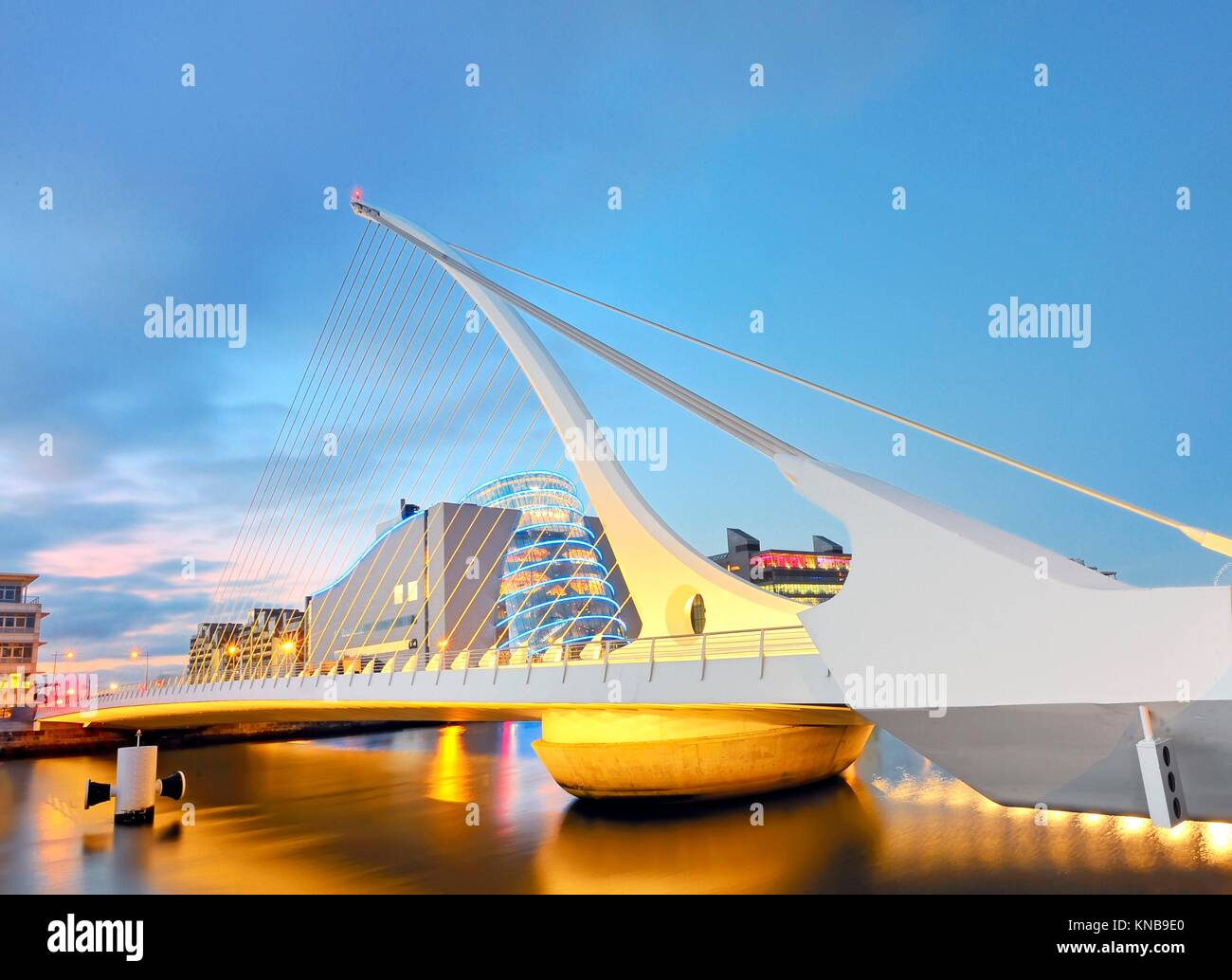 THE SAMUEL BECKETT BRIDGE from dublin. Stock Photo