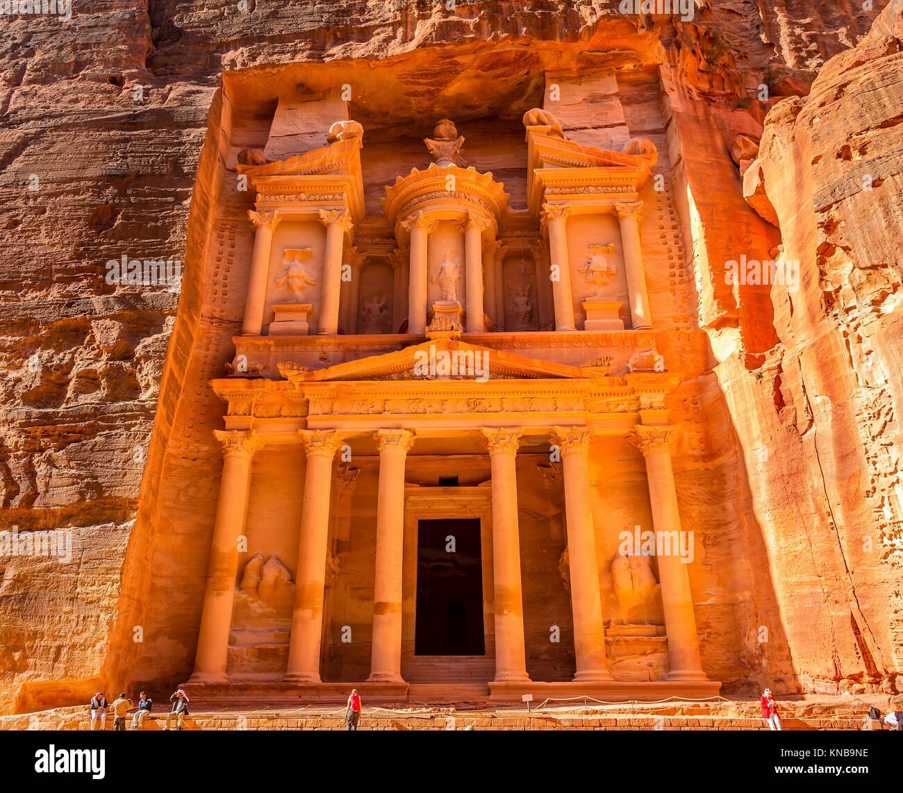 Yellow Golden Treasury Morning Jordanian Guides Siq Petra Jordan Petra
