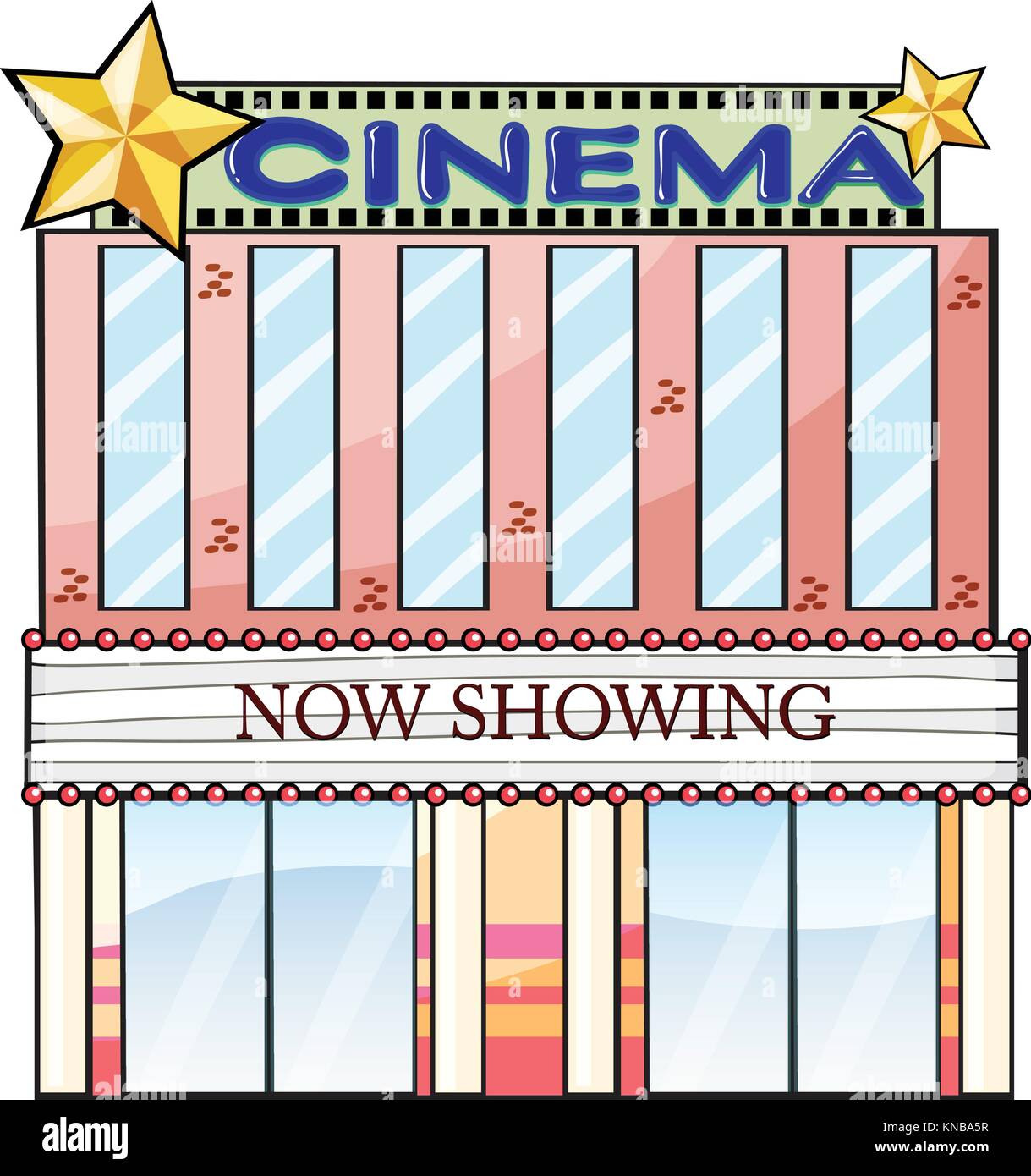 Illustration of a cinema theater building on a white background Stock  Vector Image & Art - Alamy