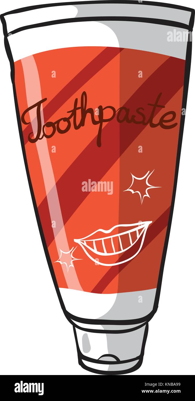 Illustration of a toothpaste on a white background Stock Vector Image ...