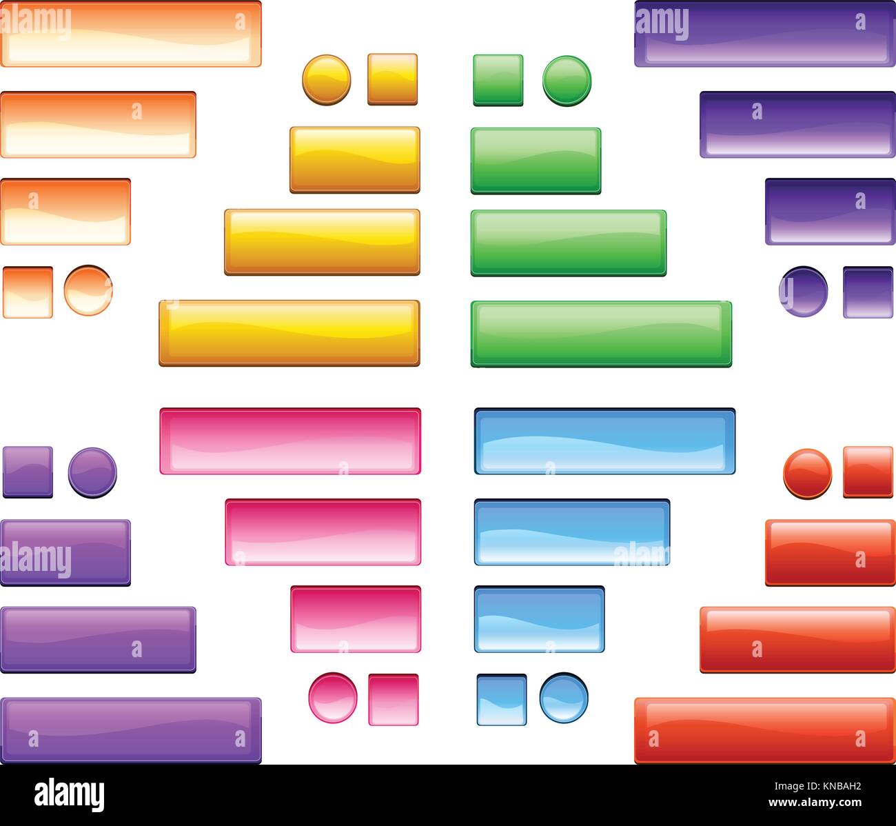 Illustration of colorful icons on a white background Stock Vector Image ...