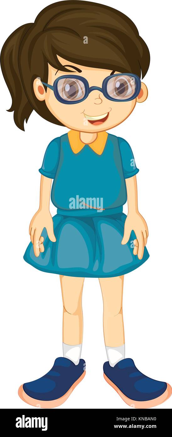 illustration of a girl on a white background Stock Vector Image & Art ...