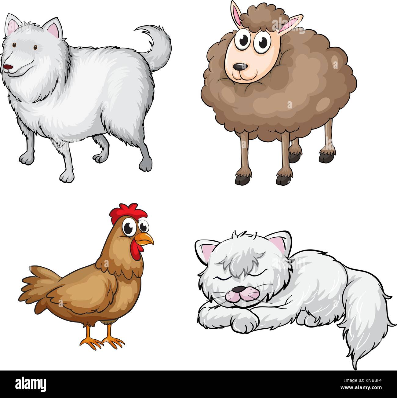 Land animals illustration Stock Vector Image & Art - Alamy