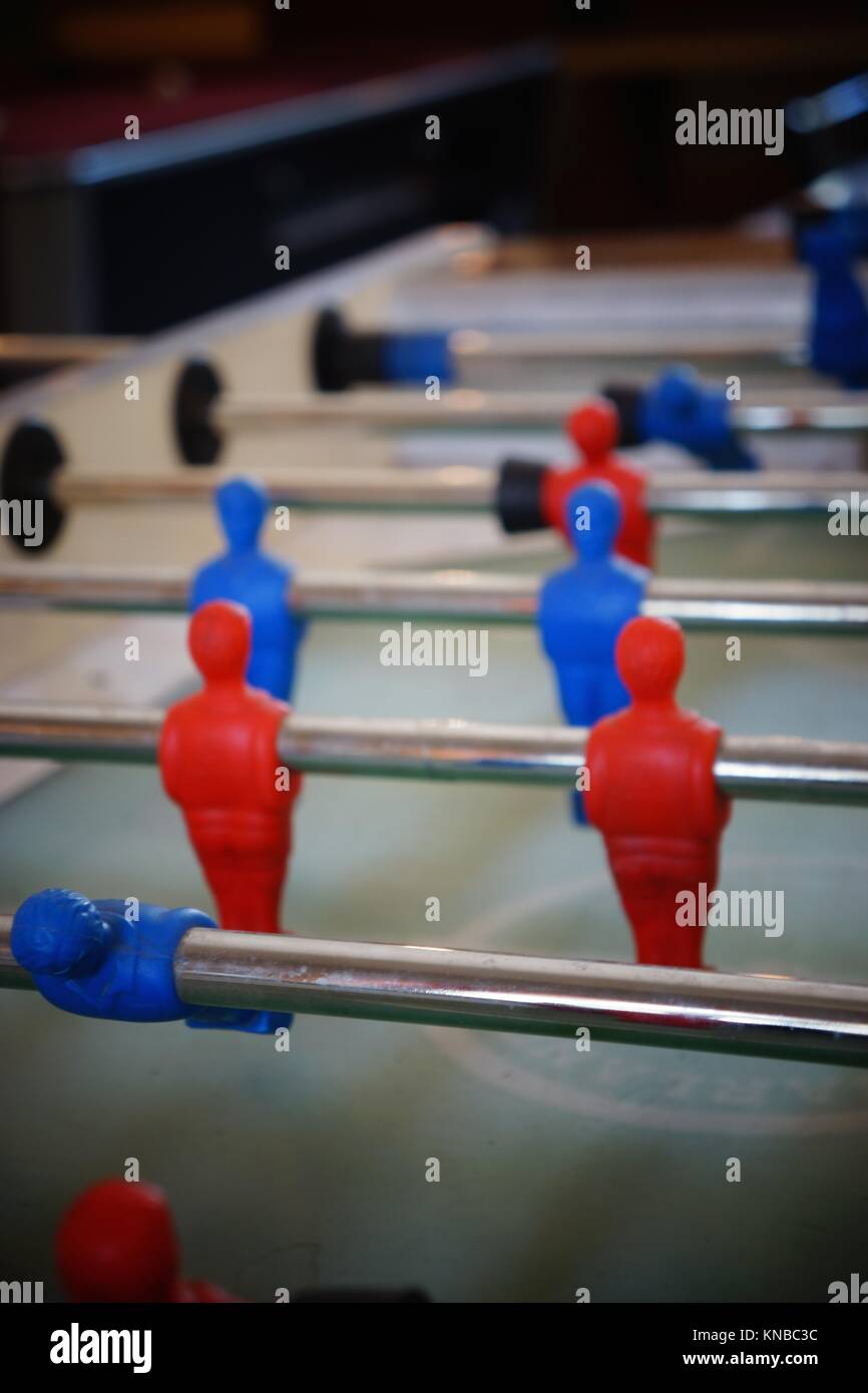 Foosball Table players Stock Photo Alamy