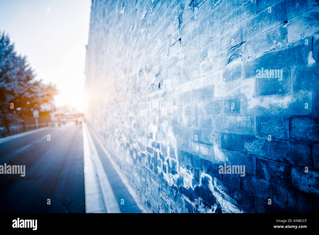 Side view of city street in Beijing China Stock Photo - Alamy
