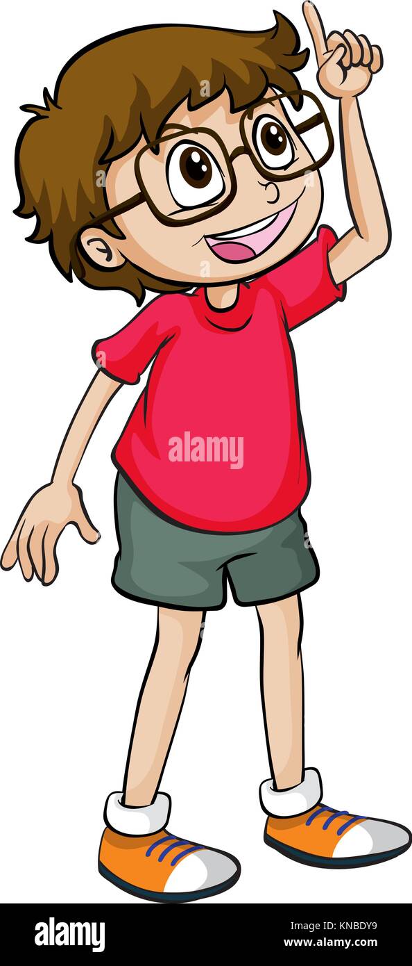 Illustration of a smiling boy on a white background Stock Vector Image ...