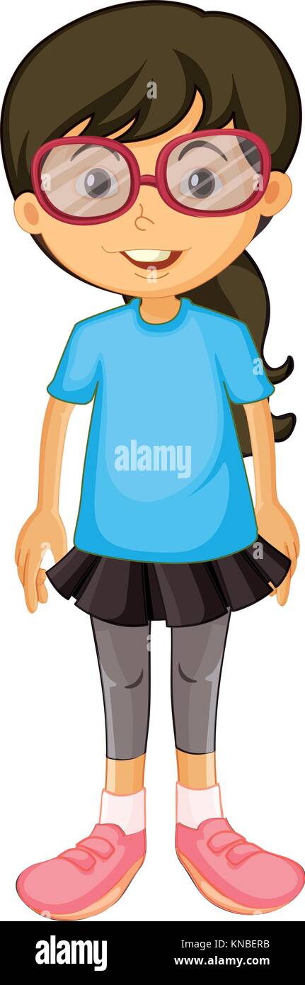 illustration of a girl on a white background Stock Vector Image & Art ...