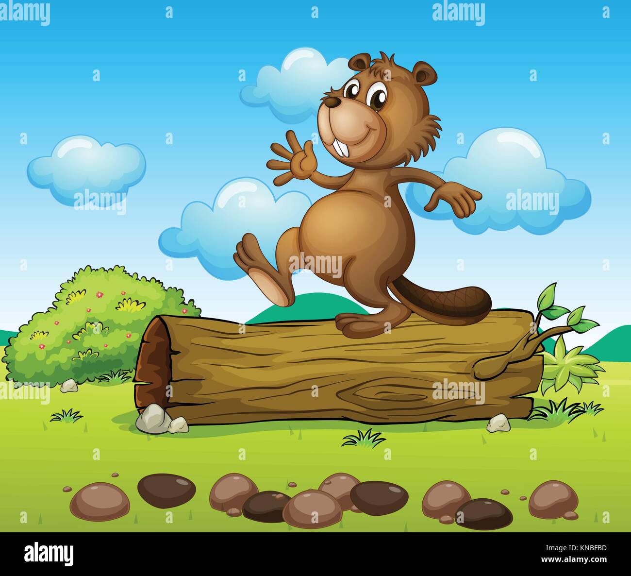 Illustration of a dancing beaver Stock Vector Image & Art - Alamy