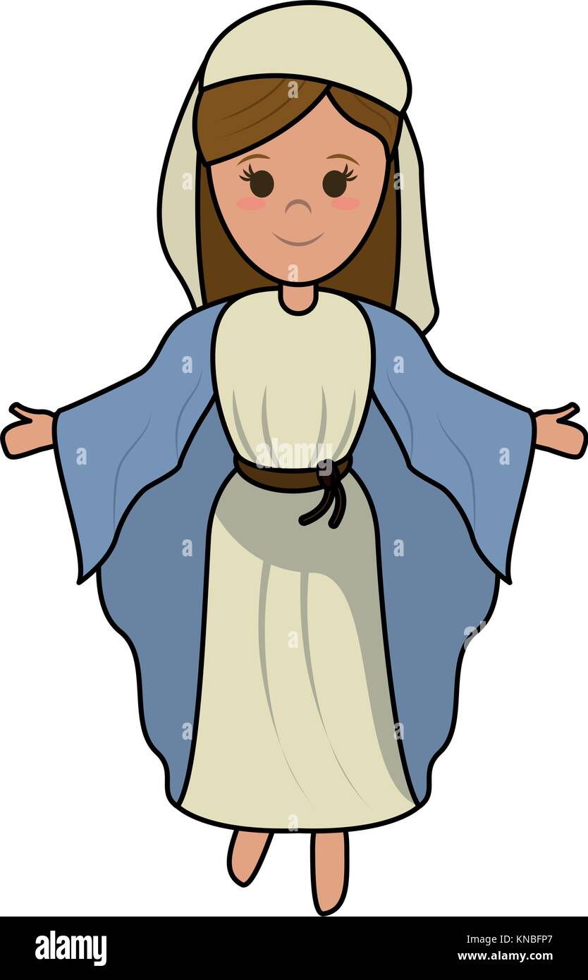 Virgin mary cartoon Stock Vector Image & Art - Alamy