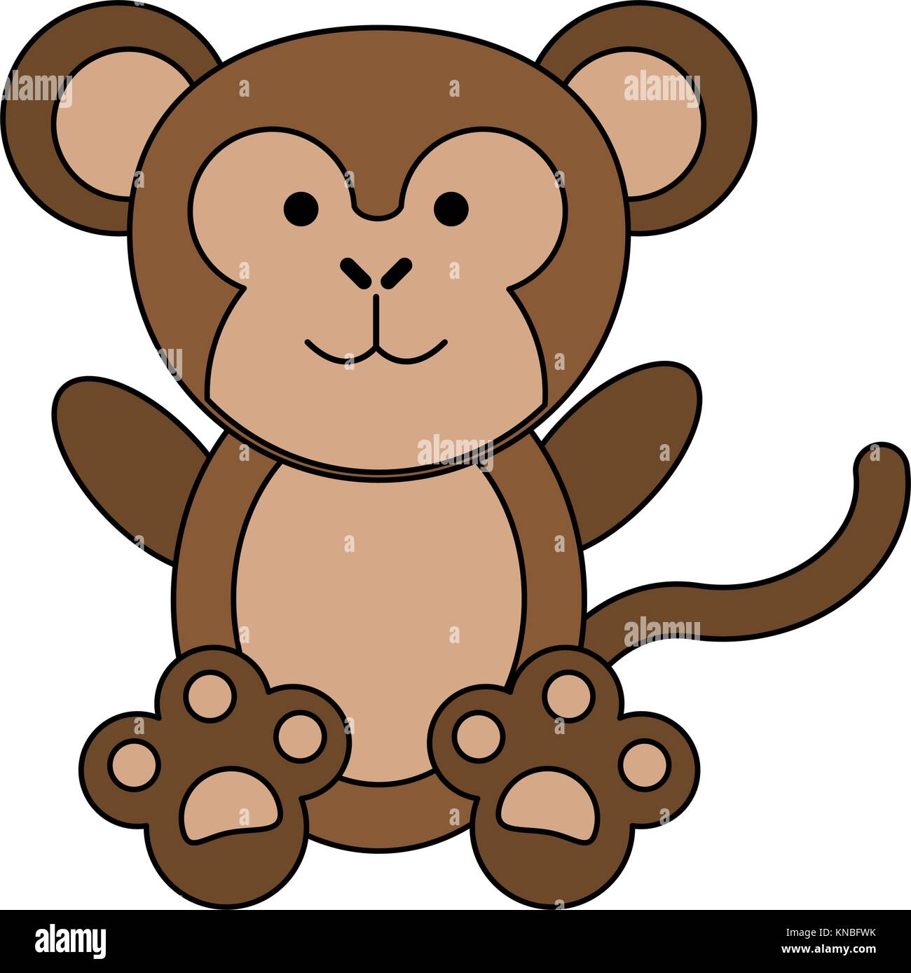 Cute monkey cartoon Stock Vector Image & Art - Alamy