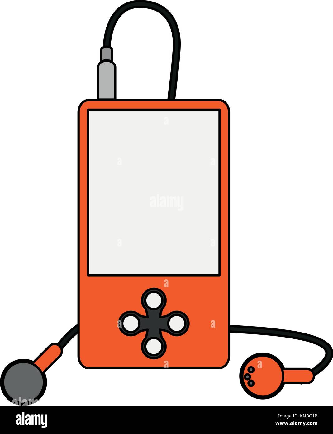Music player with earphones Stock Vector Image & Art - Alamy
