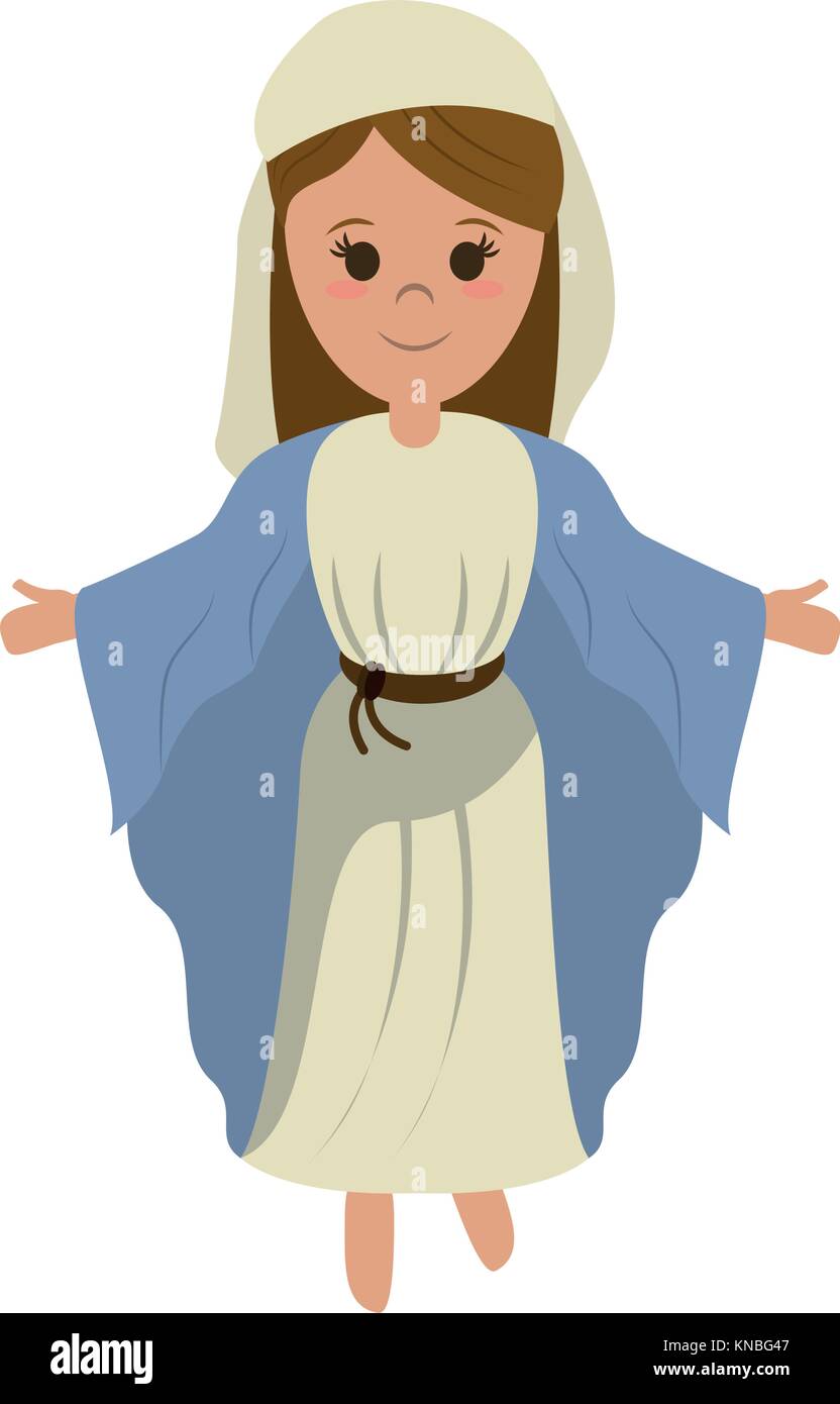 Virgin mary cartoon Stock Vector Image & Art - Alamy