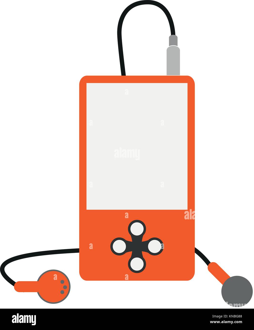Music player with earphones Stock Vector Image & Art - Alamy