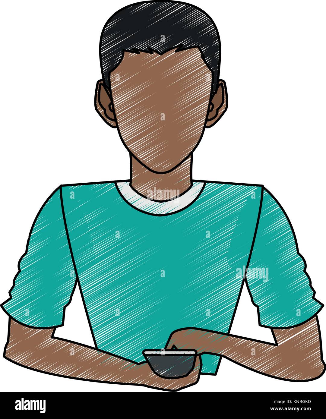 Young man with smartphone Stock Vector Image & Art - Alamy
