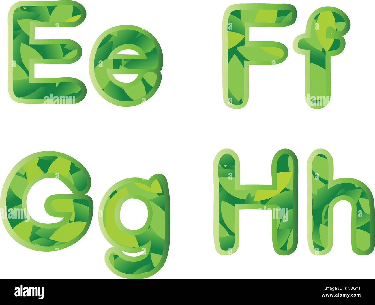 illustration of alphabets on a white background Stock Vector Image ...