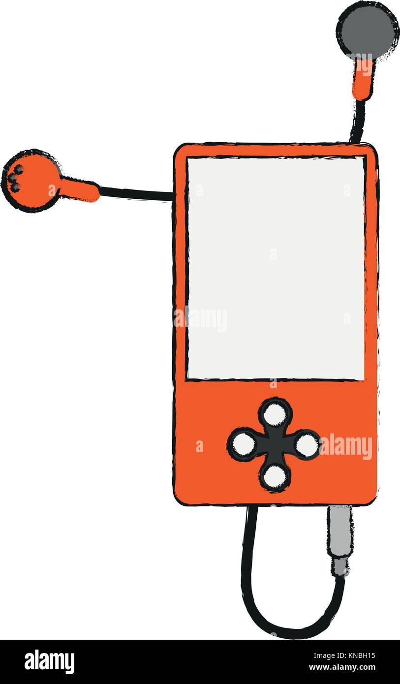 Music player with earphones Stock Vector Image & Art - Alamy