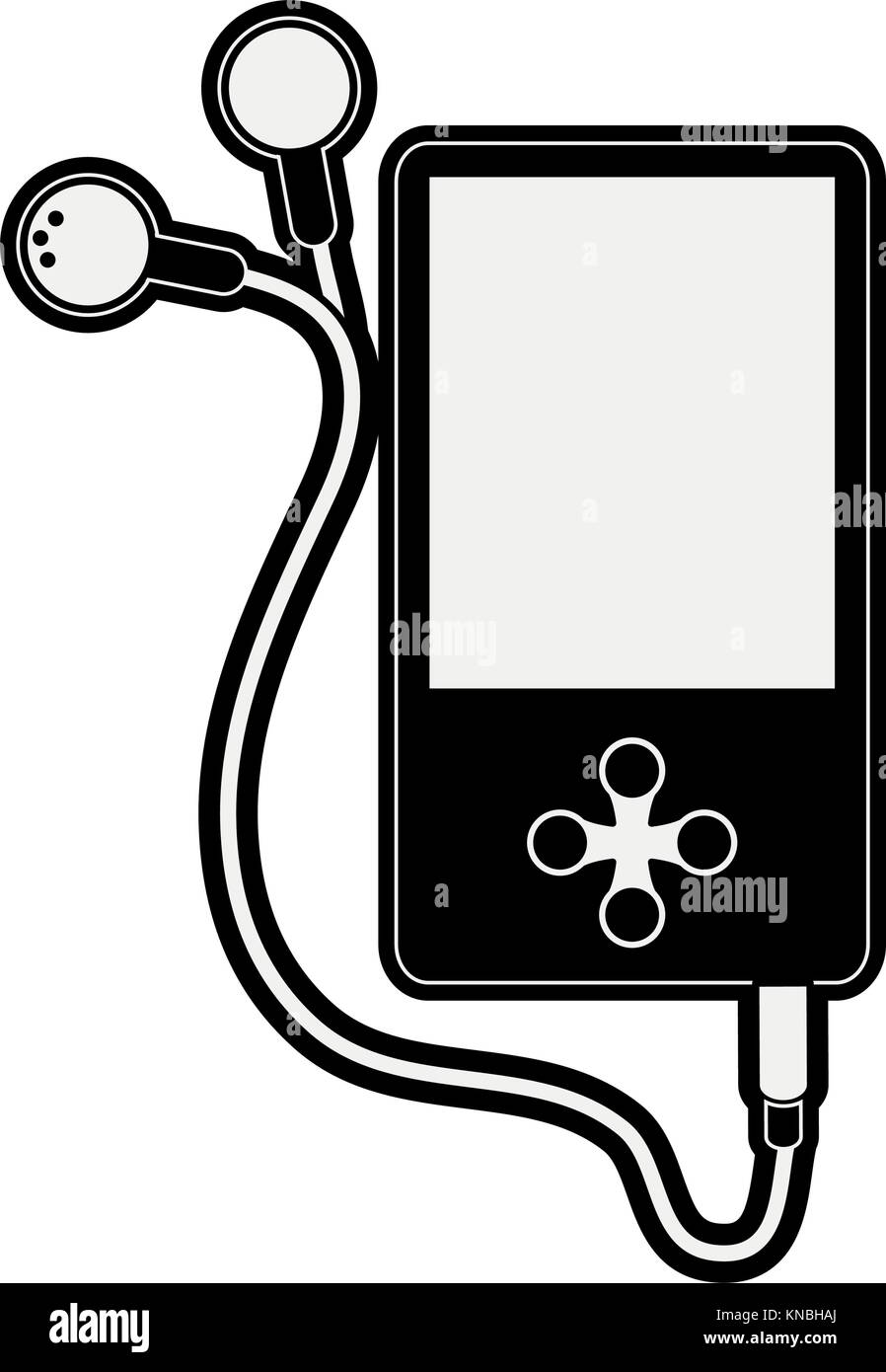Music player with earphones Stock Vector Image & Art - Alamy