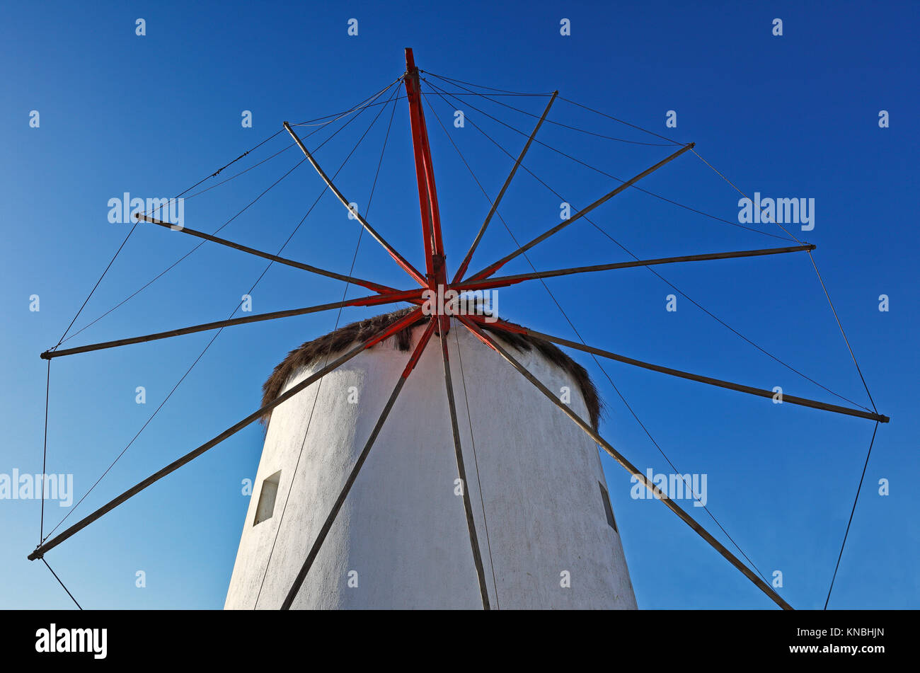 A windmill of Mykonos, Greece Stock Photo