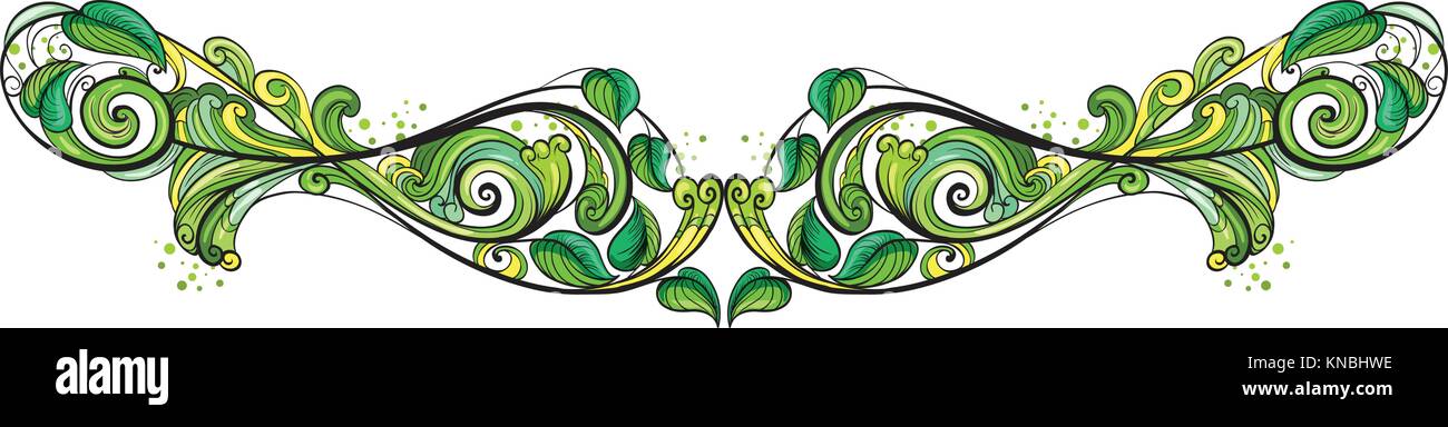 Illustration of a green border on a white background Stock Vector Image ...