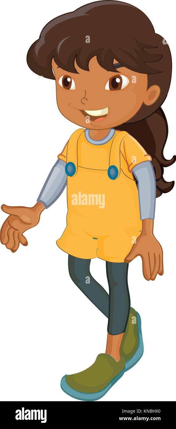 illustration of a girl on a white background Stock Vector Image & Art ...