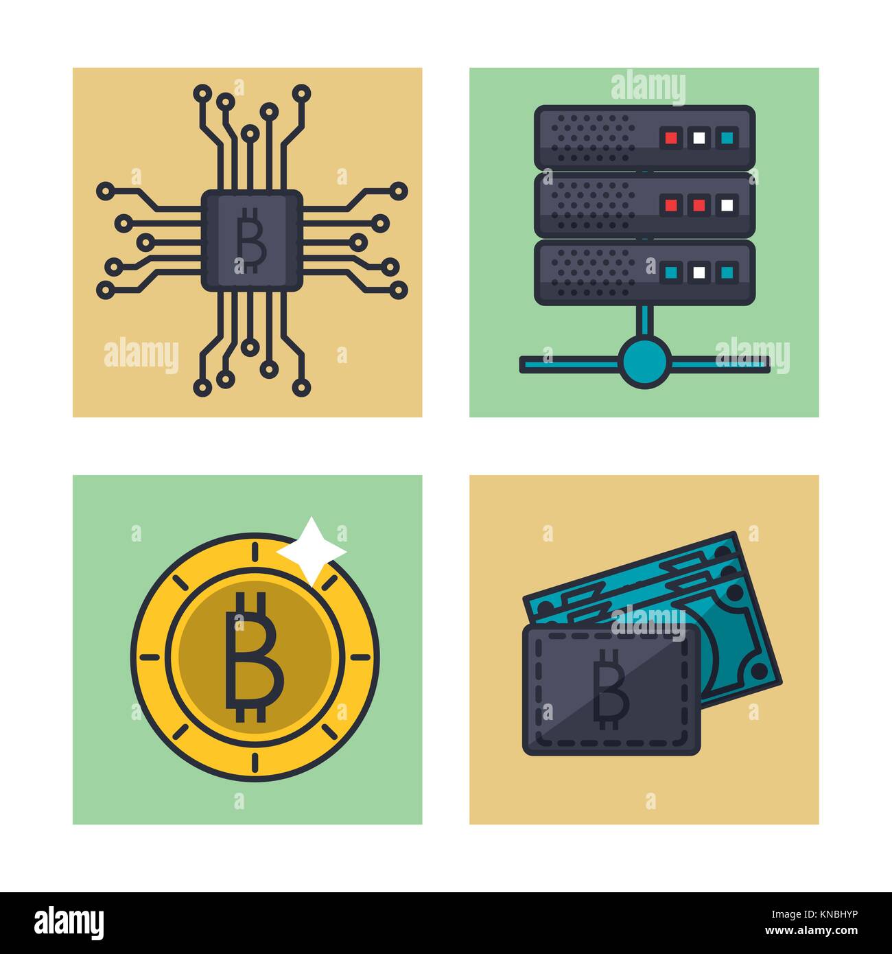 Fintech icons set Stock Vector Image & Art - Alamy