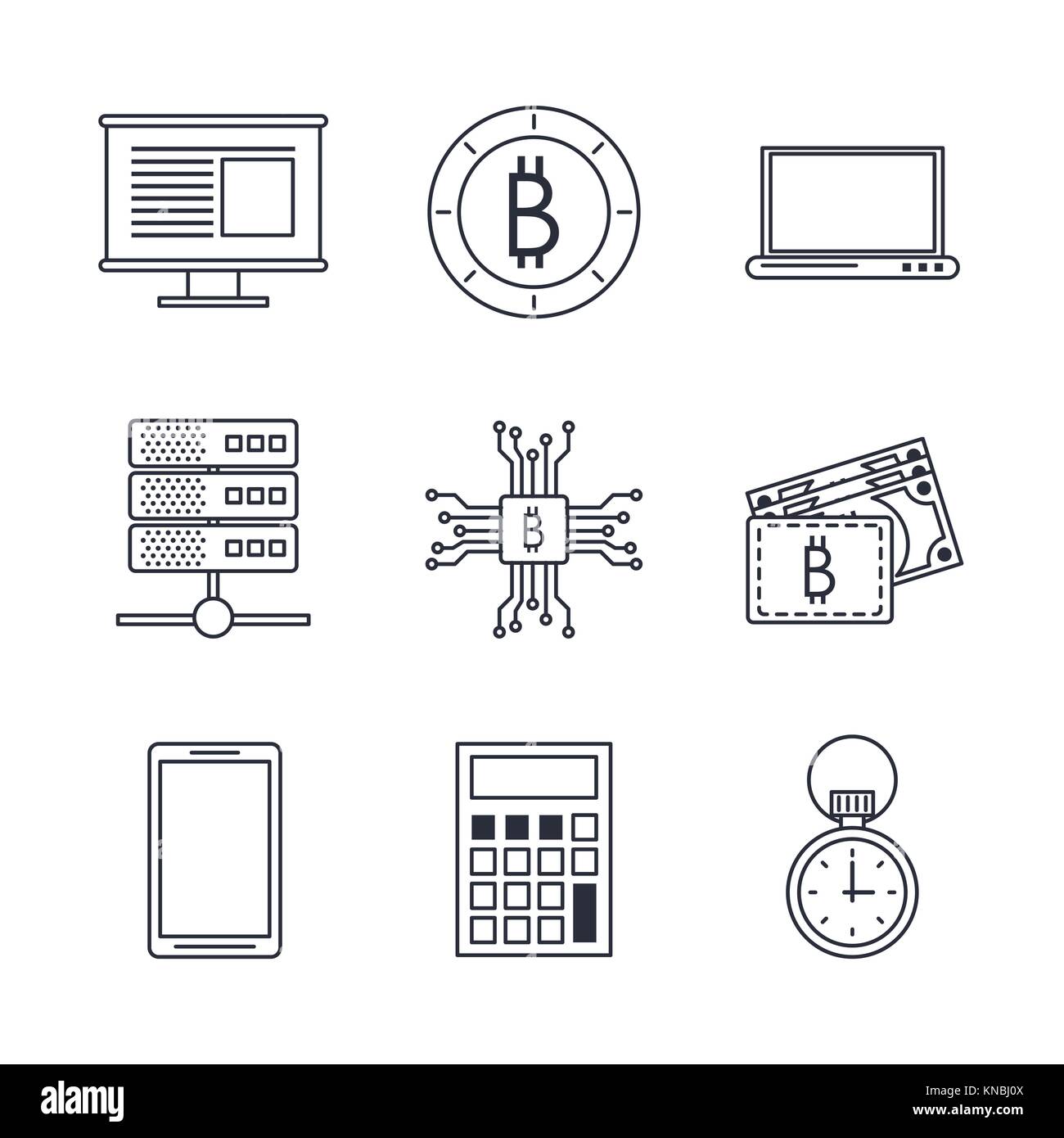 Fintech icons set Stock Vector Image & Art - Alamy