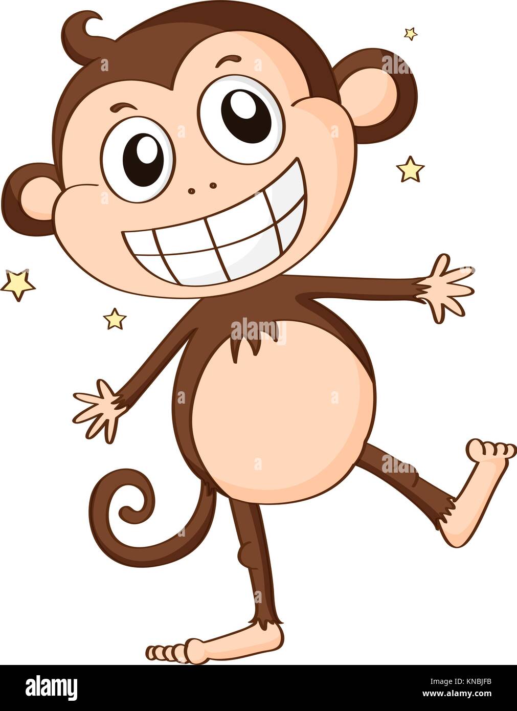 illustration of a monkey on a white background Stock Vector Image & Art ...
