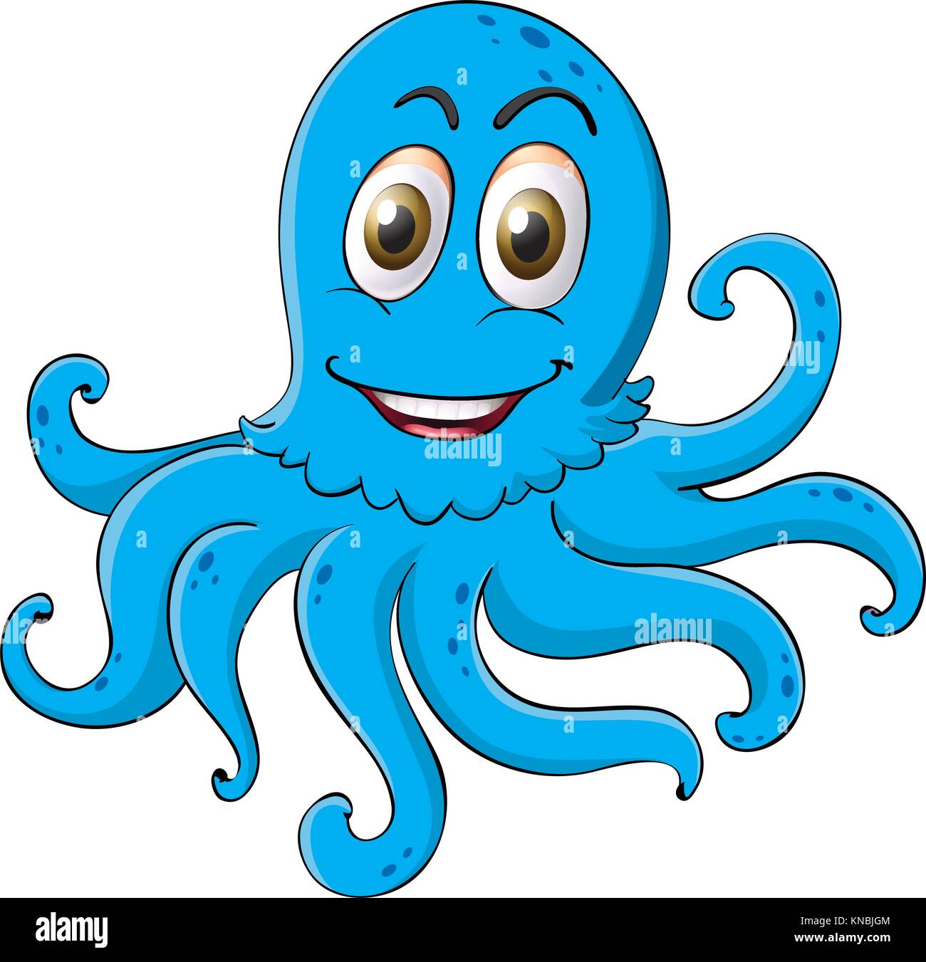 illustration of an octopus on a white background Stock Vector Image ...