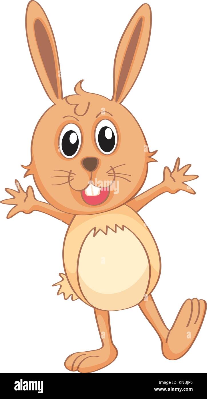 illustration of a rabbit on a white background Stock Vector Image & Art ...