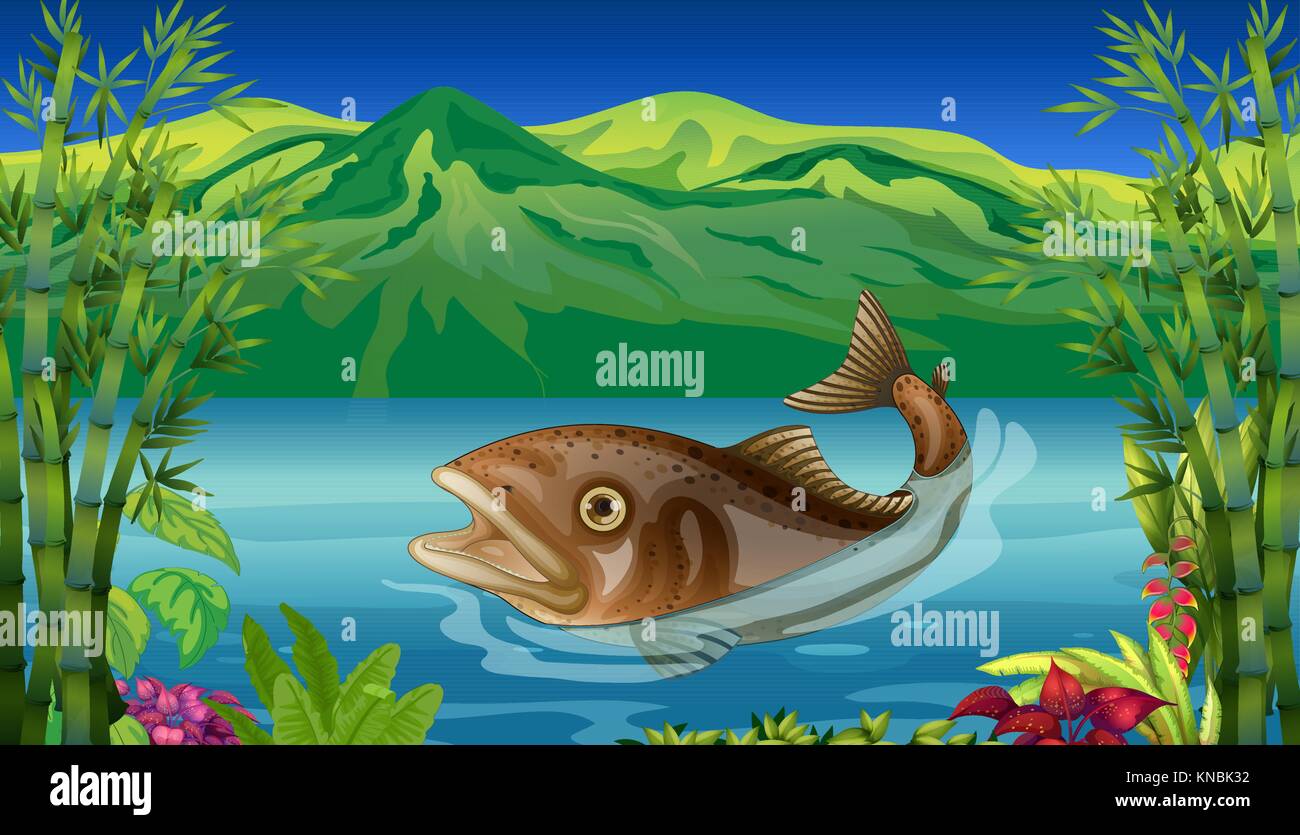 Fish with big mouth Stock Vector Images - Alamy