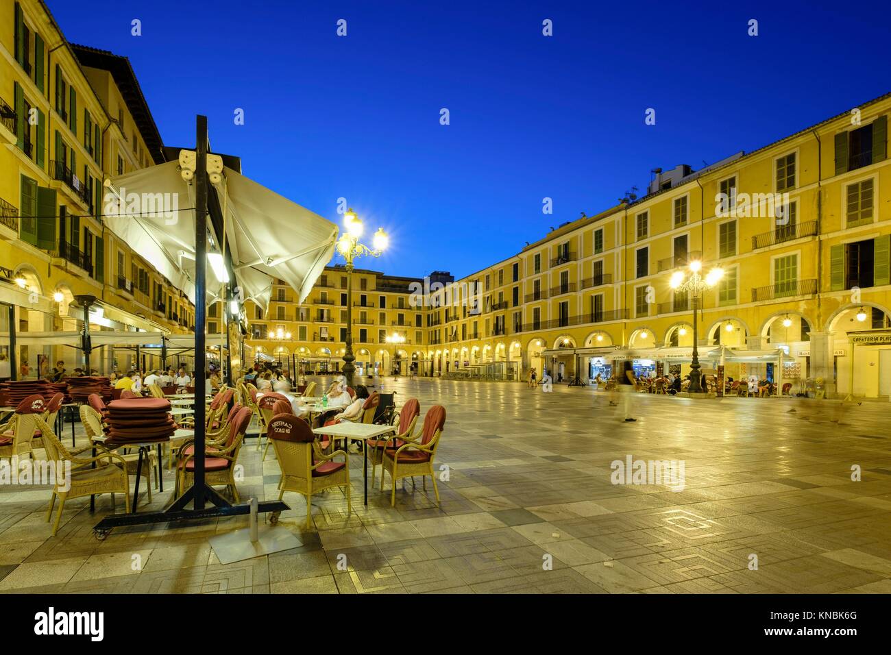 Spain Balearic Islands Mallorca Plaza Stock Photos Spain