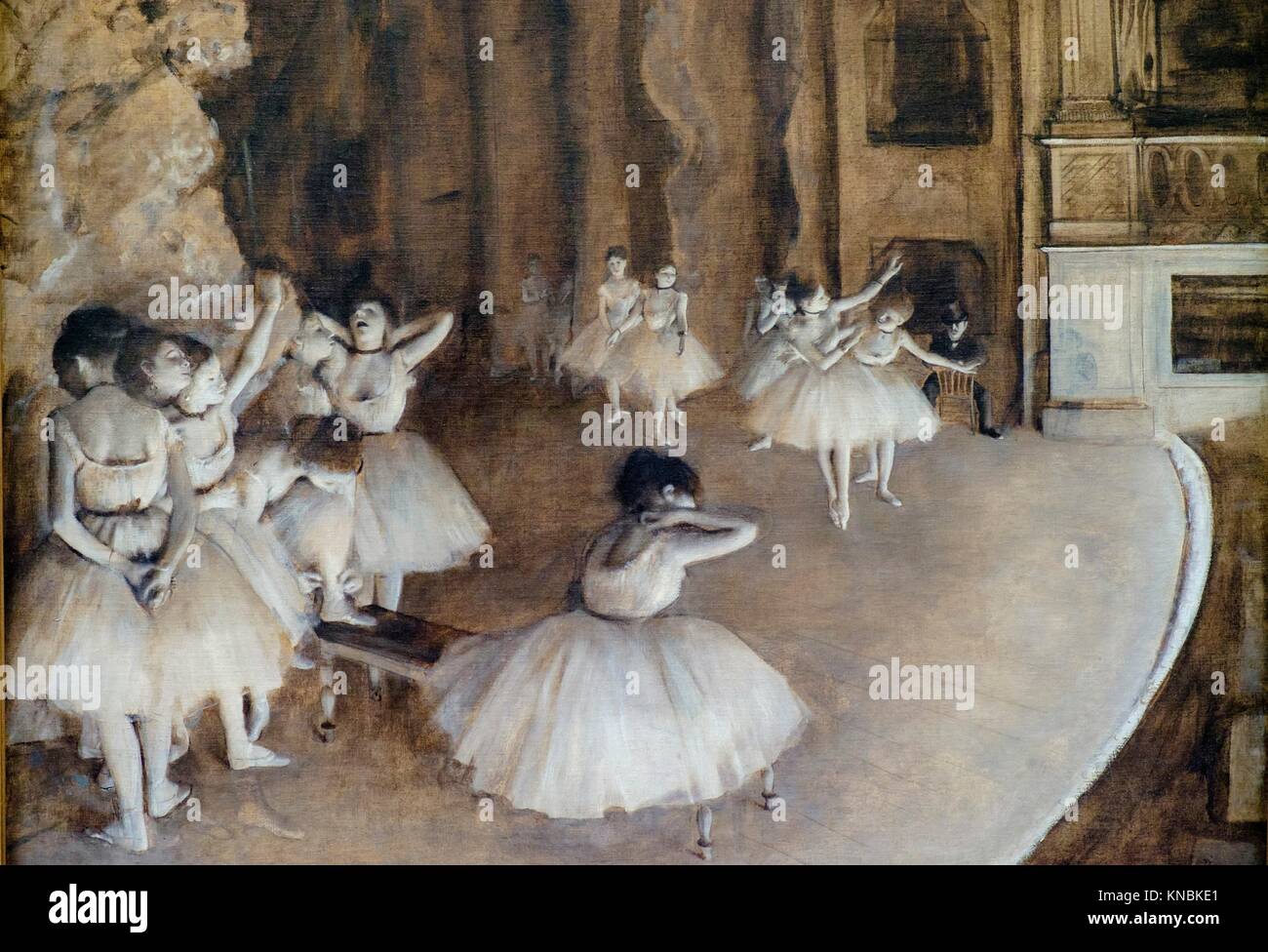 Répétition d'un ballet sur la scène"", 1874, Edgar Degas (1834-1917), Musée  d'Orsay, Paris, France, Europe Stock Photo - Alamy