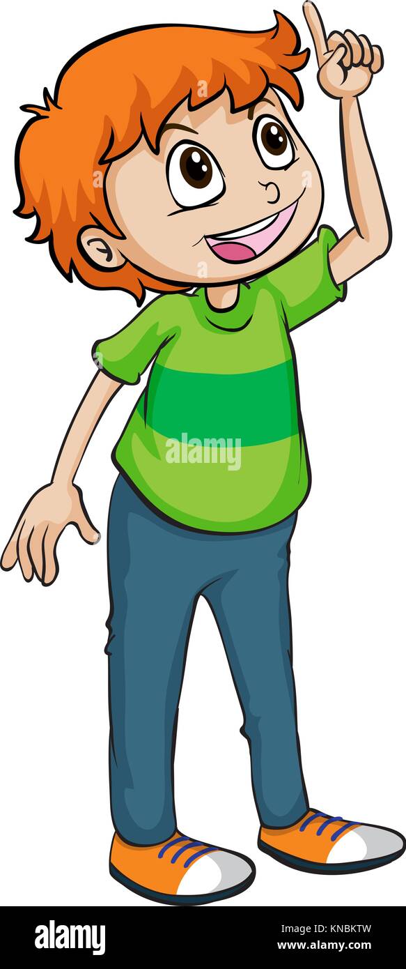 Illustration of a smiling boy on a white background Stock Vector Image ...