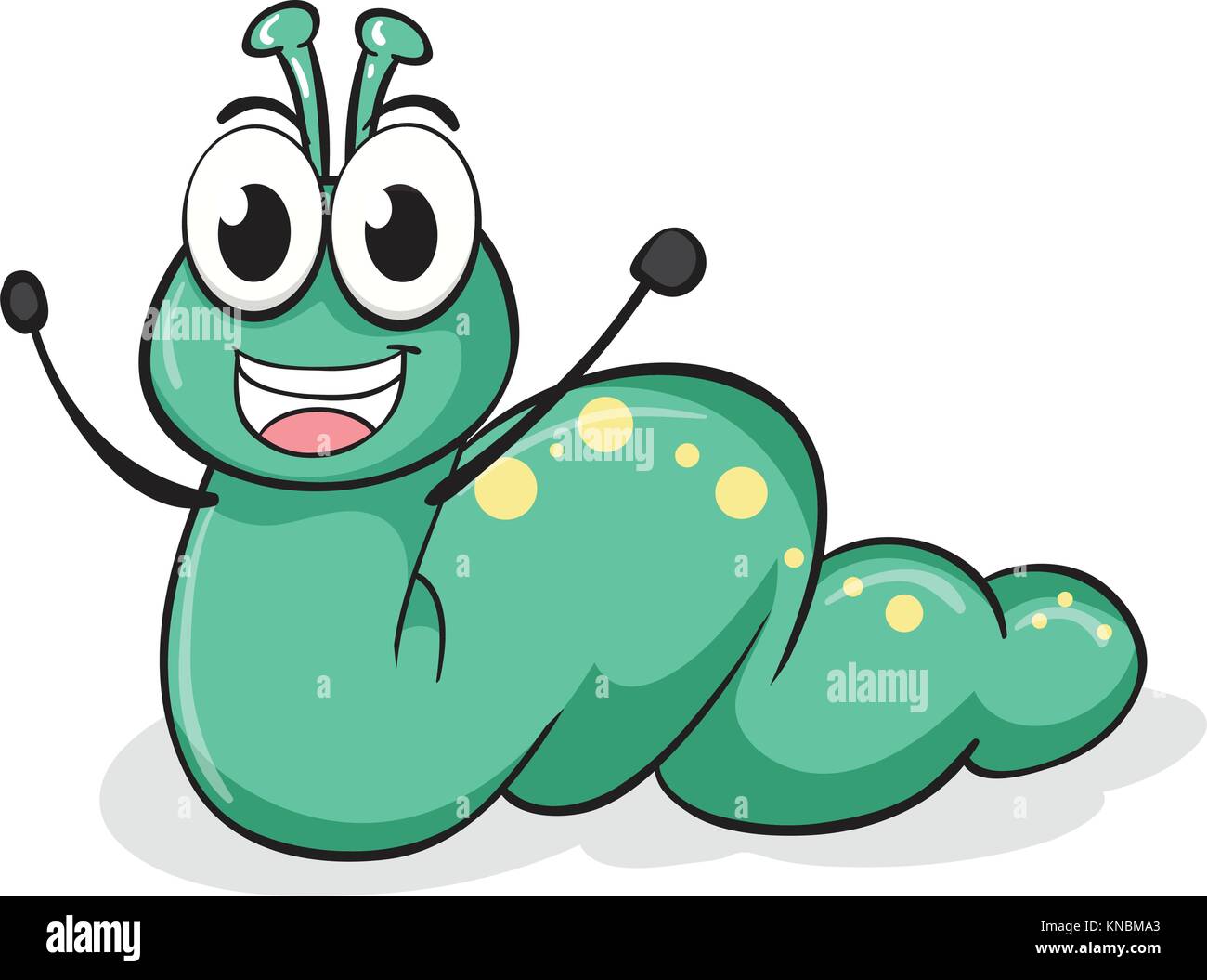 illustration of a caterpillar on a white background Stock Vector Image ...