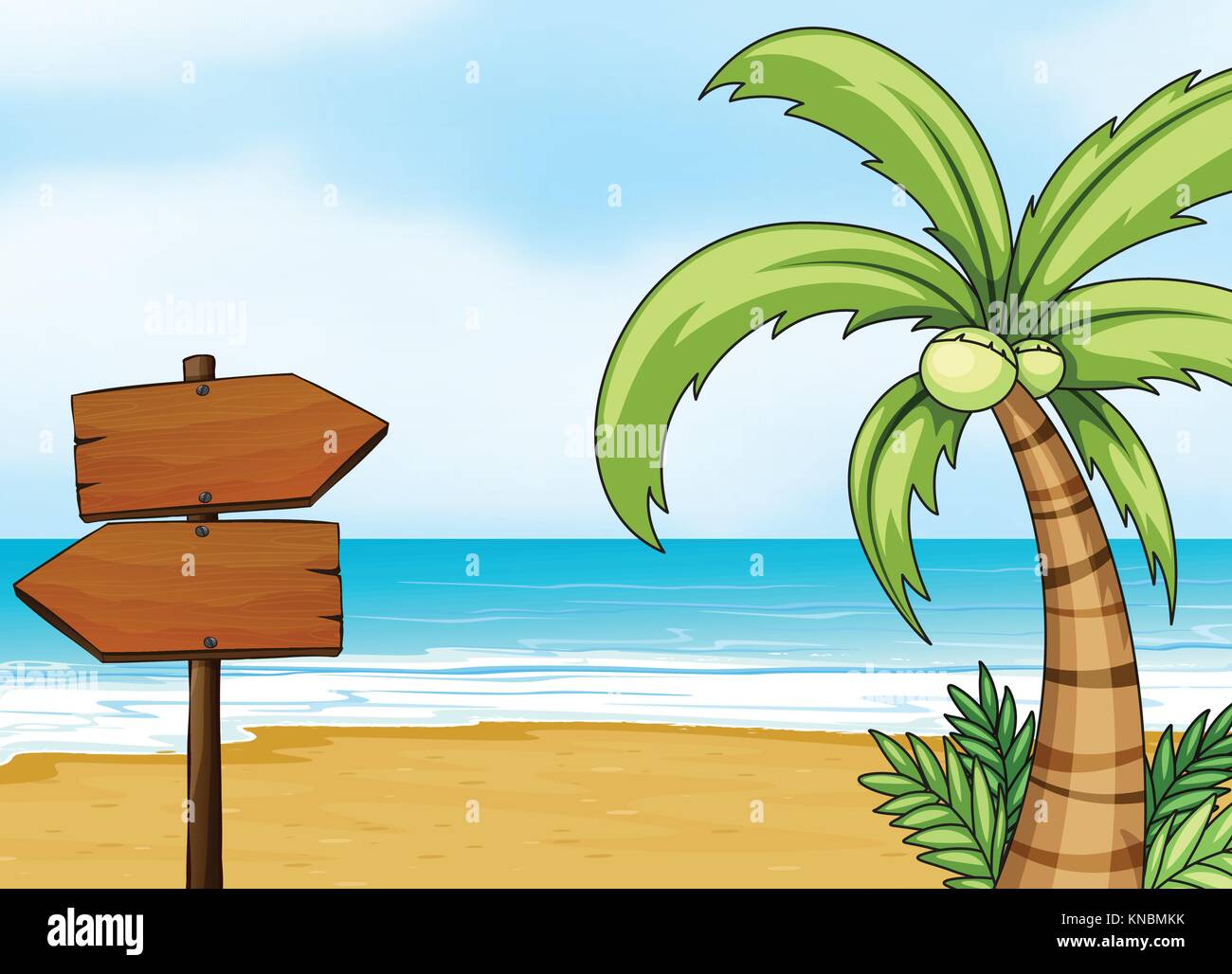 Illustration of a blank signboard made of wood Stock Vector Image & Art ...
