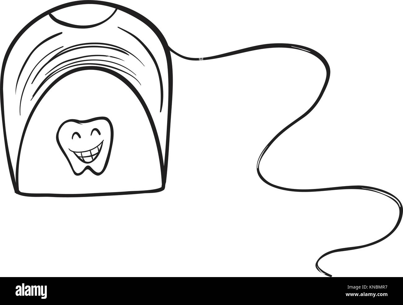 Illustration of a dental floss on white Stock Vector Image & Art Alamy