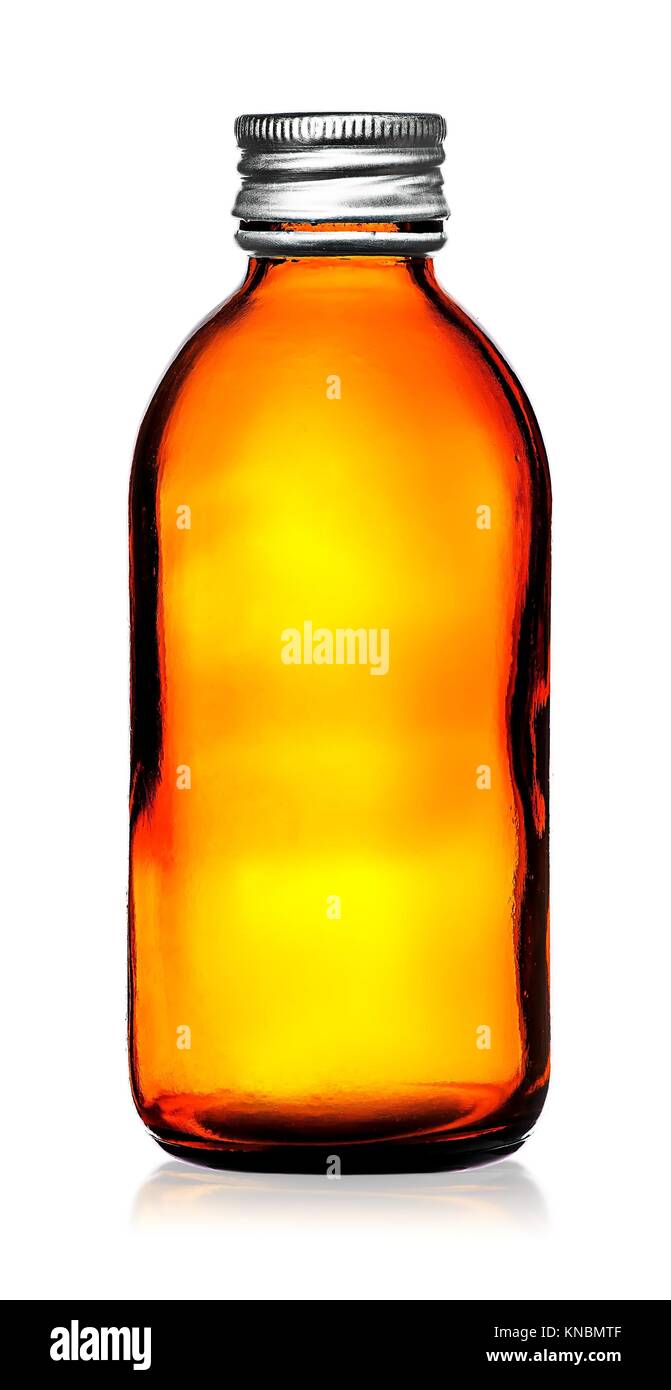 Medical bottle with cap isolated on white background Stock Photo Alamy