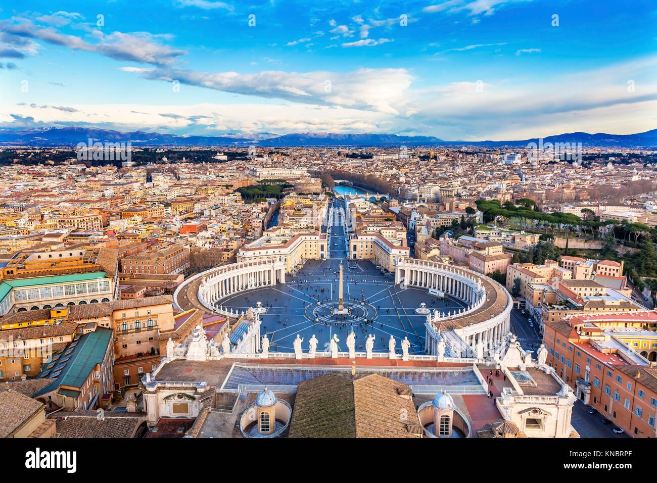 Obelisk Saint Peter's Square Statues Roof Saint Vatican Rome Italy