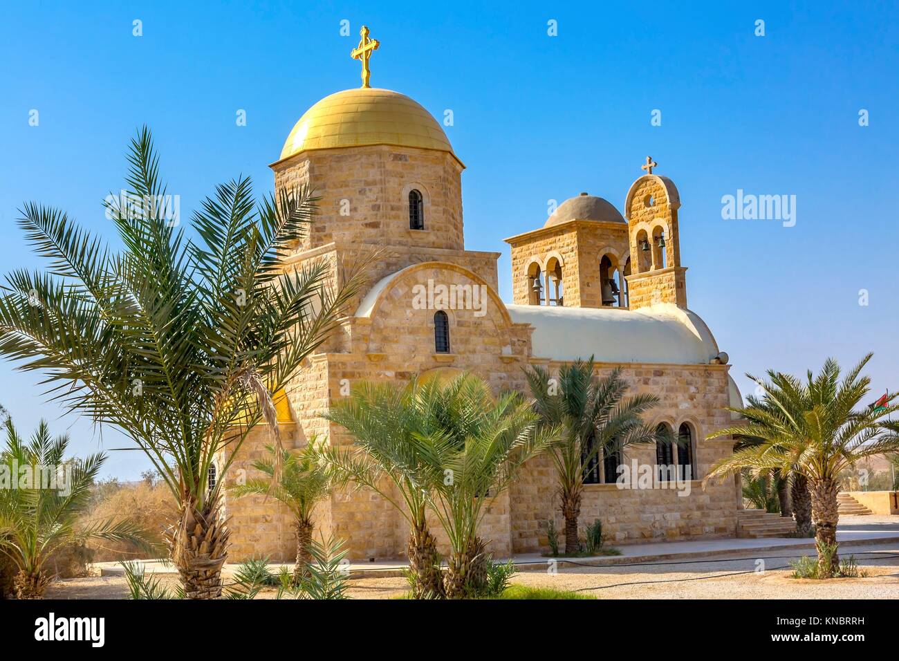 John Baptist Greek Orthodox Church Near Jordan River Jesus Baptism Site  John Baptist Bethany Beyond Jordan. Actual baptism site of Jesus. Jordan  Stock Photo - Alamy