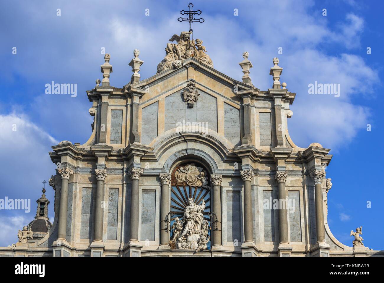 Frontage and Saint Agatha's niche of Roman Catholic Metropolitan