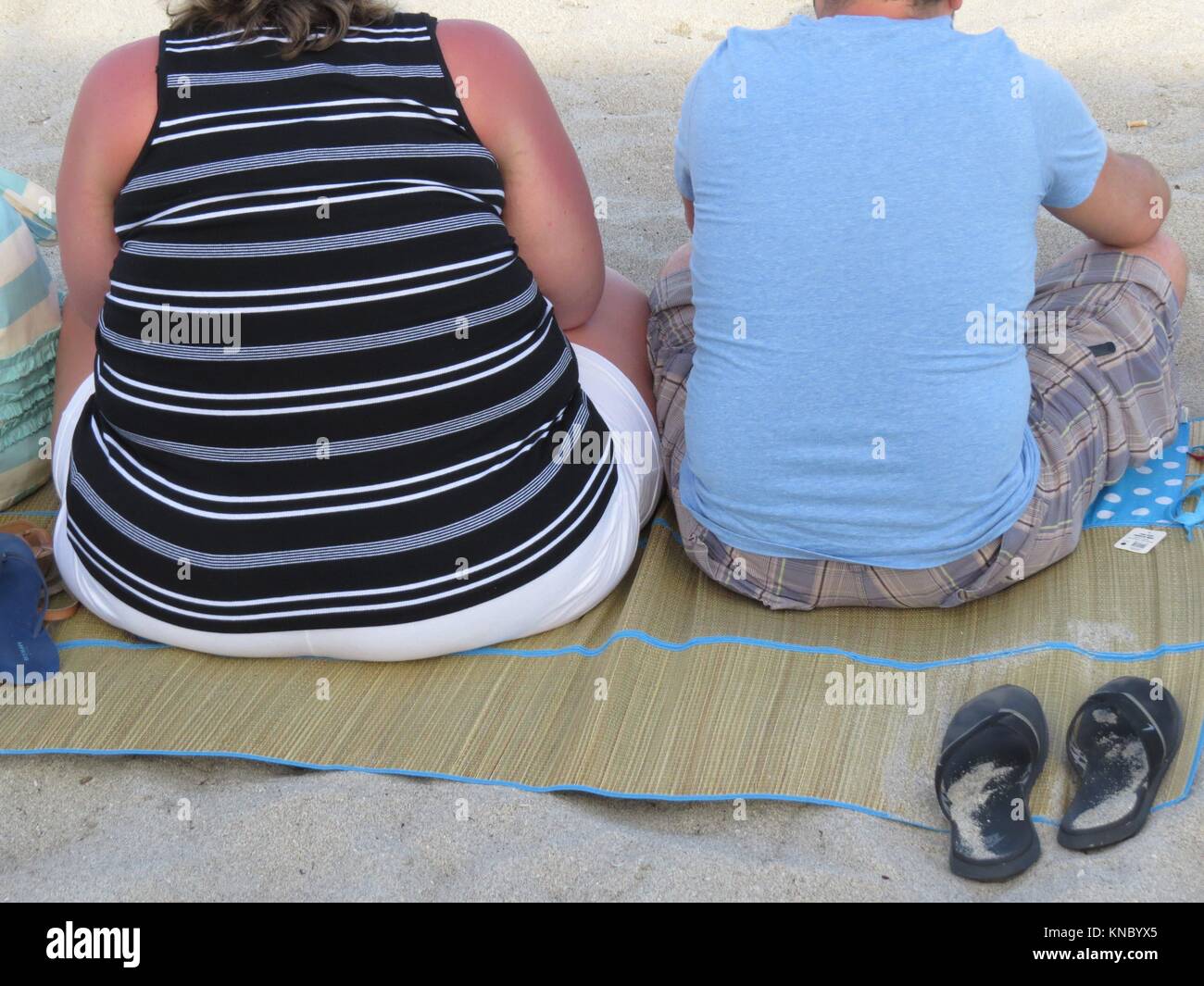 Couple From Behind Sitting On Mat Stock Photo 168064461 Alamy