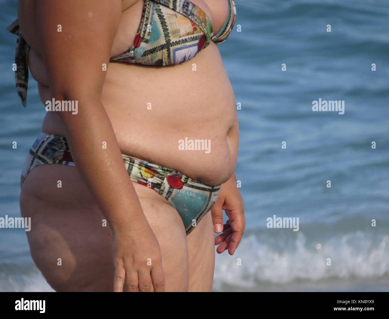 Fat woman bikini hi-res stock photography and images - Alamy