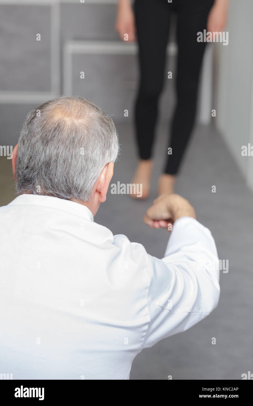 doctor checking patients walking probleme Stock Photo